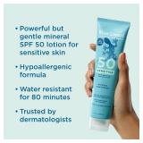 BLUE LIZARD Sensitive Mineral Sunscreen with Zinc Oxide 50+ Water Resistant UVAUVB Protection with Smart Cap Technology Fragrance Free, Sensitve, SPF 50 - - Tube, Unscented, 5 Fl Oz - Retail: $15