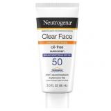 Neutrogena SPF 50 Clear Face Sunscreen for Oily Skin  3 fl. oz