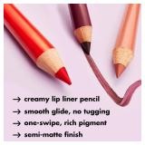 e.l.f. Cream Glide Lip Liner, Highly-Pigmented Pencil For Shaping & Sculpting Lips, Semi-Matte Finish, Vegan & Cruelty-Free, Baddest Beige