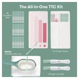 Frida Fertility All-in-One Ovulation & Pregnancy Test Kit 30 Easy at-Home LH Strips, Ovulation Tracker, 2 Early Detection Pregnancy Tests & Reusable No-Mess Pee Cup