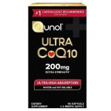 Qunol Ultra CoQ10(200mg)Extra Strength-Ultra High Absorption 45 Soft Gels - Retail: $40