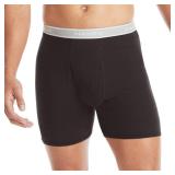 Hanes Men Hanes Boxer Briefs, Cool Dri Moisture-Wicking Underwear, Cotton No-Ride-up for Men, 12 Pack - Black, Small