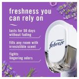 Febreze Plug in Air Fresheners, Mediterranean Lavender, Odor Eliminator for Strong Odors, Scented Oil Refill (3 Count)