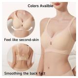 Women Wireless Bras No Underwire Seamless Push Up Full Coverage Supportive Bralettes Comfortable Everyday Bra Purple L