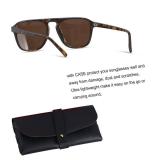 ANDWOOD Square Aviator Sunglasses Polarized Mens Womens UV Protection Sun glasses Tortoise Shades