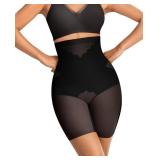 Vertvie Shapewear for Women Tummy Control High Waisted Shapewear Shorts Targeted Compression Body Shaper Bathroom Friendly(Black,X-Large)