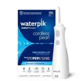 Waterpik Cordless Pearl Rechargeable Portable Water Flosser for Teeth, Gums, Braces Care and Travel with 4 Flossing Tips - ADA Accepted, WF-13 White