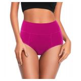 ASIMOON High Waisted Underwear for Women Cotton Postpartum Underwear C Section Briefs Soft Breathbale Ladies Panties L