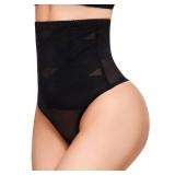 SIMIYA Thong Shapewear Tummy Control Underwear for Women High Waisted Black, XL