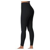 Sunzel Hidden Butt Lifting Scrunch Workout Leggings with Pockets for Women No Front Seam Gym Yoga Pants with Tummy Control 25\" Black X-Small