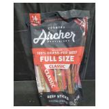 Archer 100% Grass-Fed Beef Sticks, CLASSIC, Full Size 1oz (16Pack)(Total 16oz) - Retail: $30