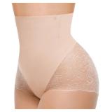 SHAPELLX Tummy Control Shapewear for Women Butt Lifting Shapewear Waist Cincher Body Shaper Briefs Seamless Beige M