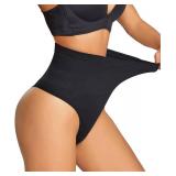 Dulchany Thong Shapewear Tummy Control Underwear for Women Seamless Body Shaper Panties Black Size- MEDIUM