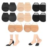 Wanmu 8 Pairs Ball of Foot Cushion Socks, Women