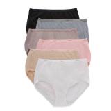 Hanes Womens High-waisted Panties, 6-pack, Moisture-wicking Cotton Briefs-underwear, Body Tones, 10 US