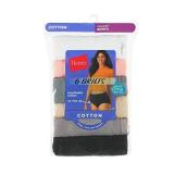 Hanes Womens High-waisted Panties, 6-pack, Moisture-wicking Cotton Briefs-underwear, Body Tones, 10 US