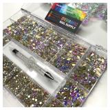 AB Glass Crystal Rhinestones - Multi Shapes - 20 different shapes - 1400pcs big shapes with 4000pcs round shapes rhinestone for nails art design