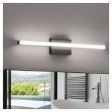 30IN Modern LED Bathroom Vanity Light Bar, 28W 2400LM 5CCT Dimmable Bathroom Light Fixtures Over Mirror, ETL Certified Matte Black Vanity Lighting Fixtures RA85