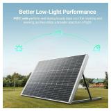 HQST Bifacial 100 Watt 12V Solar Panel, 9BB Monocrystalline Solar Panels with 25% High Efficiency Module PV Power for Battery Charging Boat, Caravan and Other Off Grid Applications