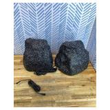 Retails for $124! Herdio 8" Outdoor Rock Bluetooth Speakers Wired IPX7 Waterproof 600 Watt Resin Material All Weather for Deck Pool Backyard Patio Garden BBQ (1 Pair Black)