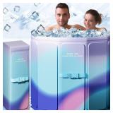 Portable Foldable Ice Bath Tub for Athletes-Fast Muscle Recovery,Cold Water Therapy,Ice PlungeTub Suitable for Home Outdoors Gyms,Large Capacity,Quick Opening without Installation(Ice/Hot Universal)