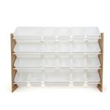 Journey Extra Large Toy Storage Organizer with 20 Storage Bins Natural/White - Humble Crew