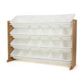 Journey Extra Large Toy Storage Organizer with 20 Storage Bins Natural/White - Humble Crew