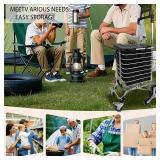 Stairs Climbing Shopping Cart 360 Swivel Wheels Foldable Collapsible & Lightweight, Perfect for Groceries Laundry Utility Cart