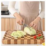 Acacia Wood Cutting Boards for Kitchen-Large Wooden Cutting Boards for Chopping Meat, Cheese, Fruits, and Vegetables