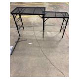 Folding Grill Table for Outside with Adjustable Height Legs