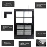 Retails for $125! Yuzzy 24" x 36" Shed Windows with Tempered Glass and Fiberglass Screen, 2 Pack Small Sliding Windows for Shed, Chicken Coop, Playhouse, Household, Garage, Barns (Black)