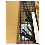 Retails for $110! FLEXIMOUNTS 4x8 Overhead Garage Storage Rack, Adjustable Garage Storage Organization System, Heavy Duty Metal Garage Ceiling Storage Racks, 600lbs Weight Capacity, Black