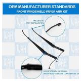 Front Windshield Wiper Arm Kit Compatible with 2002-2007 Chevrolet Silverado Avalanche Suburban Tahoe GMC Sierra Yukon Cadillac Escalade Replace 42694 42547 15829647 15829648