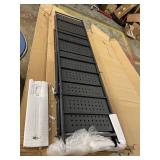 Himix Storage Shelves with 20 Hooks, 5-Tier Collapsible Organization Storage Rack Bookshelf Folding Pantry Shelves Cube Shelf Wire Shelving Holds 440 Ibs for Garage Kitchen Room