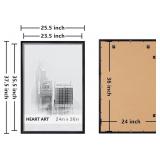 HEART ART 24 x 36 Poster Frame 4 Pack,24x36 Frame without Mat for Horizontal or Vertical Wall Mounting,Black