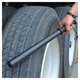 SZCO Supplies 21-Inch Heavy-Duty Tire Thumper Black Polypropylene Baton with Ribbed Handle and Wrist Lanyard Truck Tire Pressure Checker, Glass Breaker, Self-Defense, and Utility Tool