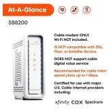 Retails for $169! ARRIS (SB8200) - Cable Modem - Fast DOCSIS 3.1 32x8 Gigabit Cable Modem , Approved for Comcast Xfinity, Cox, Charter Spectrum, & more | 1 Gbps Max Internet Speed, 4 OFDM Channels - (