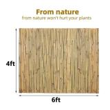 Natural Bamboo Fence, 4 ft x 6 ft Bamboo Fencing Screen for Garden, Rolled Privacy Fence Screen for Indoor or Outdoor (1.2m x 1.8m Approx)