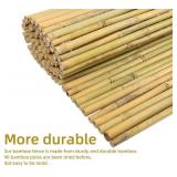 Natural Bamboo Fence, 4 ft x 6 ft Bamboo Fencing Screen for Garden, Rolled Privacy Fence Screen for Indoor or Outdoor (1.2m x 1.8m Approx)