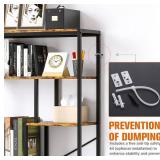 Book Shelf, 5 Tier Bookcase, Tall Bookshelf Modern Book Case for Books, Ornament, Free Standing Storage Organizer for Bedroom Home Office Kitchen Living Room (Rust Brown, 6-Tier)