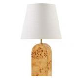 Beautiful Burl Wood Table Lamp by Drew Barrymore, 18.5" H