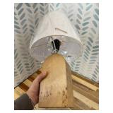 Beautiful Burl Wood Table Lamp by Drew Barrymore, 18.5" H