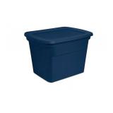 Sterilite 24-Pack Plastic Storage Bins, 18 Gallon Tote Containers with Lids, Marine Blue