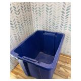 Sterilite 24-Pack Plastic Storage Bins, 18 Gallon Tote Containers with Lids, Marine Blue