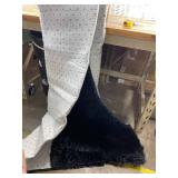 Foxmas Large Area Rugs for Living Room Bedroom 5x8 Feet, Fluffy Kids Room Plush Shaggy Nursery Rug Furry Throw Carpets for Boys Girls, College Dorm Fuzzy Rugs Home Decorate Rug, Black