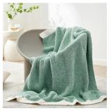 (12 Pack) Sac Sage Green Throw Blanket 50"x70", Super Soft Warm Microfiber Blankets Cozy Knit Fuzzy Lightweight Oversized Throws for Couch, Sofa, Bed, Camping, Picnic (Sage Green, 51x67 inches