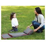 JJ Cole Outdoor Toddler Blanket - Water-Resistant Outdoor Blanket With Adjustable Bag Strap - Stone Arbor - 58" x 84"