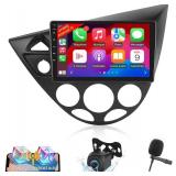 Retails for $105! EKAT 2+64G Android Car Stereo for Ford Focus MK1 1998-2005 - Built-in Wireless Carplay & Android Auto - 9 Inch Touch Screen Radio with WiFi, GPS, EQ, FM RDS + AHD Backup Camera