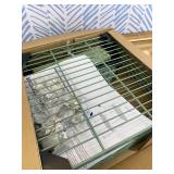 750 lbs 3-Shelf Storage Shelves Wire Shelving Unit Standing Metal Rack for Small Places Narrow Wire Rack for Bathroom, Green 13.8 D x 13.8" W x 25.5" H