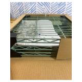 750 lbs 3-Shelf Storage Shelves Wire Shelving Unit Standing Metal Rack for Small Places Narrow Wire Rack for Bathroom, Green 13.8 D x 13.8" W x 25.5" H